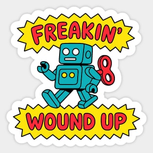 Freakin Wound Up - Kids Shirt Sticker